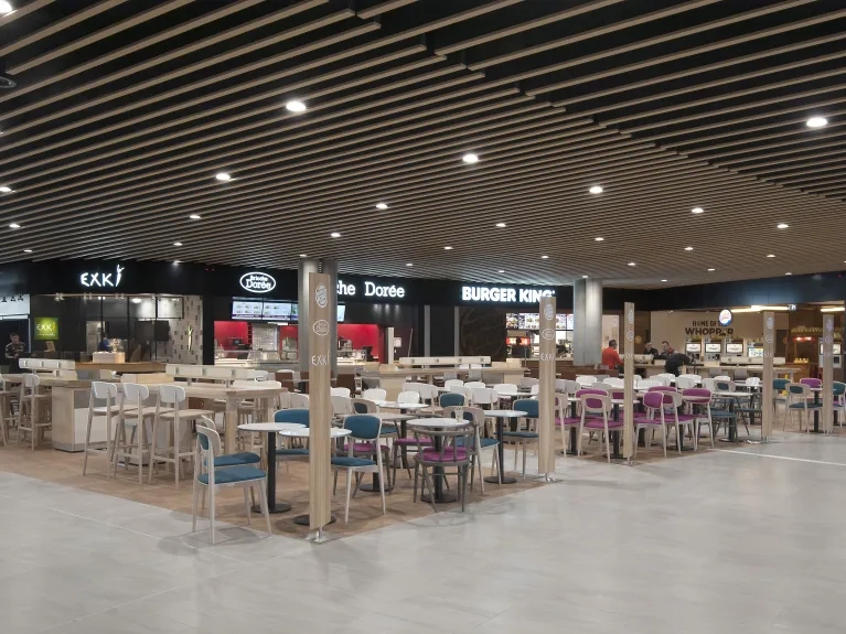 Baffle métallique Plafometal aéroport Lyon Saint Exupéry